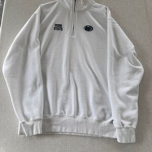 Penn State Nittany Lions Blue 84 Men’s XL White Heavyweight Quarter Zip Fleece